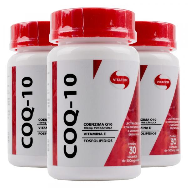 Kit 3x Coenzima Q10 (100mg) 30 Cápsulas - Vitafor