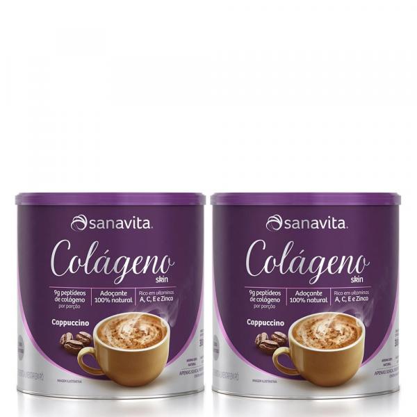 Kit 2x Colágeno Skin Cappuccino 300g - Sanavita