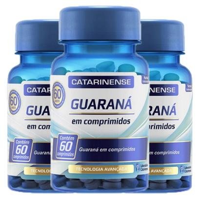Kit 3x Guaraná 60 Cáps. Catarinense