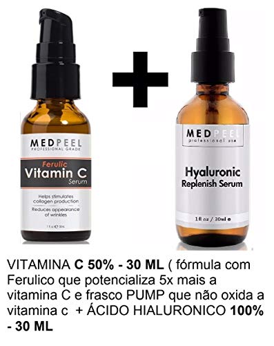 Kit 3x Hialurônico Puro 30ml + Vitamina C50 com Ácido Feruli