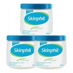 Kit x3 Skinphil Derma 450g Creme Hidratante Corporal