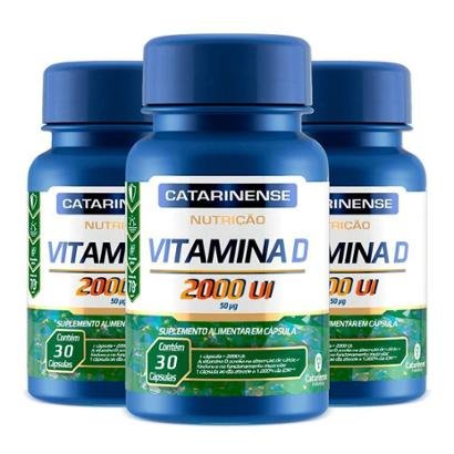 Kit 3x Vitamina D 2000 UI 30 Cápsulas - Catarinense