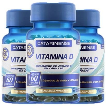 Kit 3x Vitamina D 60 Cápsulas - Catarinense