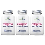 Kit 3x60 Colágeno+Vitamina C+Selênio Nature Healthy (180 Cpr)