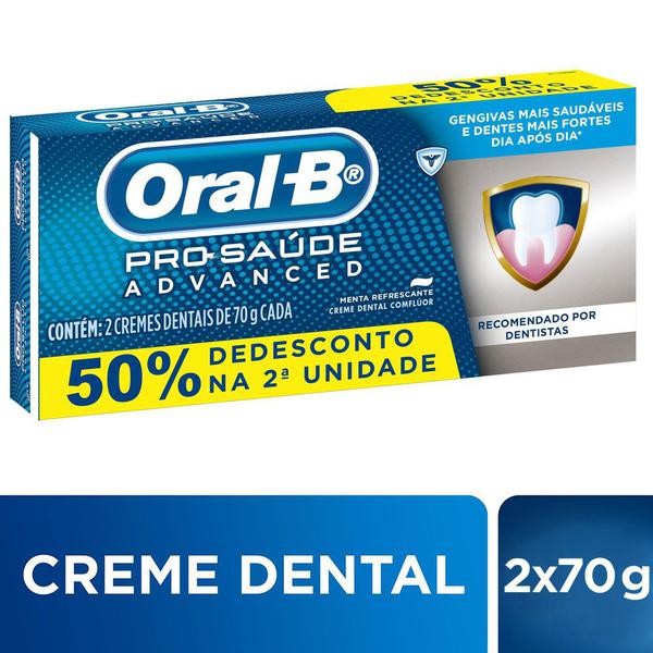 Kit 2x70g Creme Dental Oral-B Pró-Saúde Advanced