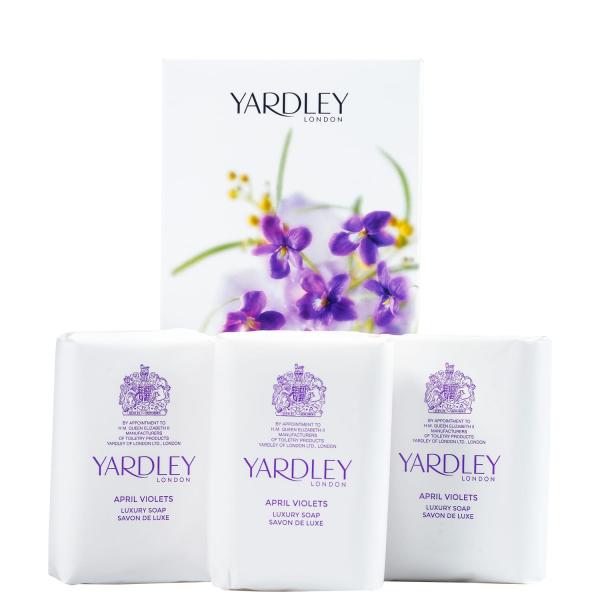 Kit Yardley April Violets Luxury - Sabonetes em Barra 3x100g