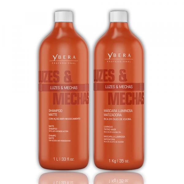 Kit Ybera Shampoo e Máscara Luzes e Mechas - 2x1L - Ybera