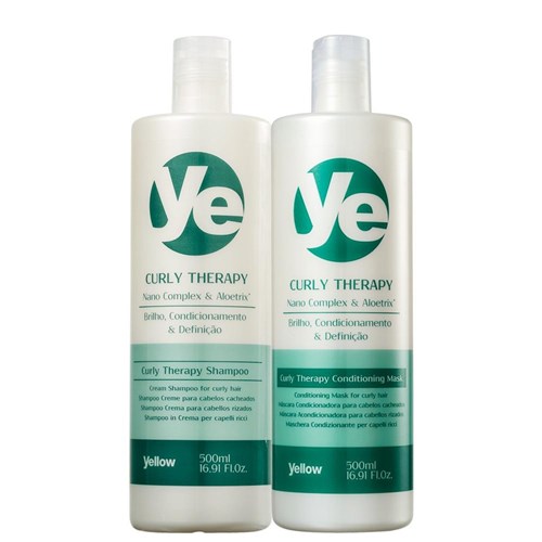 Kit Yellow Curly Therapy Shampoo +Condicionador Cabelos Cacheados