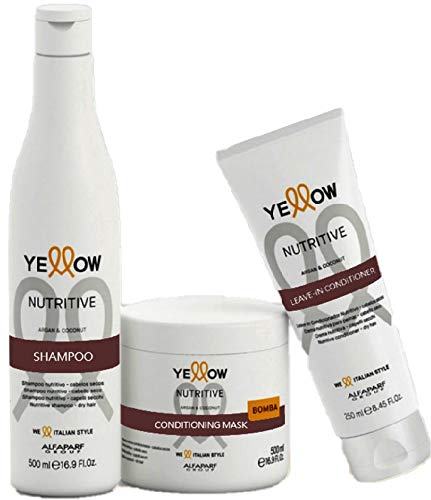 Kit Yellow Nutritive Shampoo 500ml+Mascara 500ml+Leave-in Conditioner 250ml
