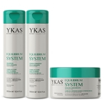 Kit Ykas Equilibrium System Shampoo + Condicionador 300ml + Máscara 250g