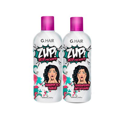 Kit Zup Help Progress G.Hair Shampoo Suave e Tratamento Anti-Volume 500ml - Inoar