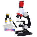Kits de ciência para crianças Beginner microscópio com LED 100X 400X e Presente Ampliação do aniversário dos miúdos brinquedo educativo 1200X