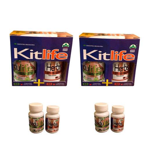 2 Kits Emagrecedor Herbis Life + Redu Life