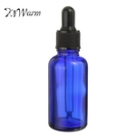 KiWarm 1 pcs 30 ml Frasco de Pipeta de Reagente Líquido de Vidro Azul Com Conta-gotas de Aromaterapia Spray de Óleo Essencial Garrafas Recarregáveis