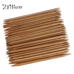 KiWarm 75 Pcs 15 Tamanho 8 \\ "Alça de bambu Agulhas de bambu de ponta dupla Agulhas de crochê carbonizadas 2-10mm Ferramentas de costura doméstica