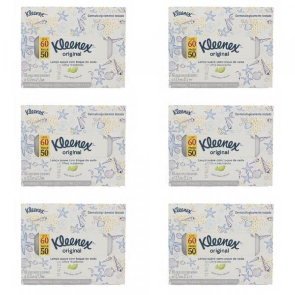 Kleenex Lenços de Papel C/60 (Kit C/06)