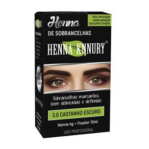 Knnury Henna P/ Sobrancelhas 3.0 Castanho Escuro 4g