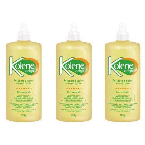 Kolene Original Creme de Tratamento 500g (kit C/03)
