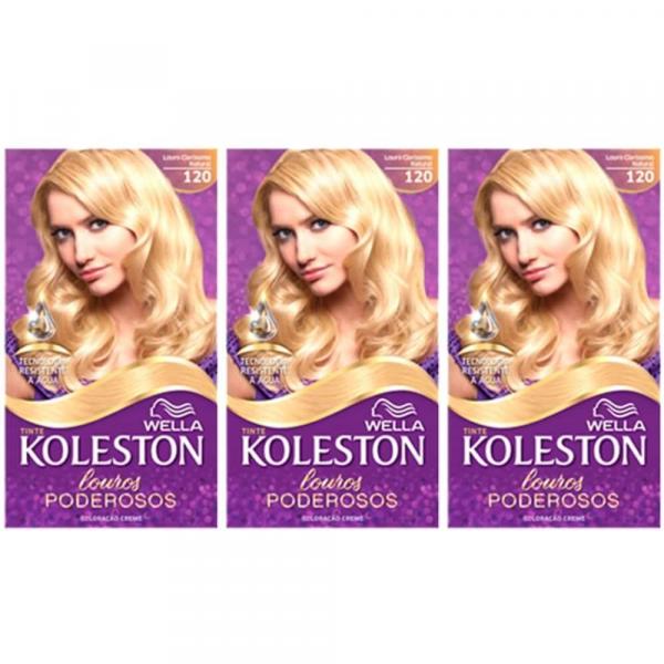 Koleston Blond Coloração Capilar 120 Rubio (Kit C/03)