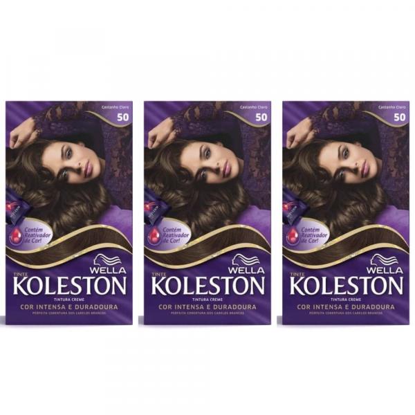 Koleston Coloração Kit 50 Castanho Claro (Kit C/03)