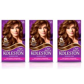 Koleston Tinta 67 Chocolate - Kit com 03