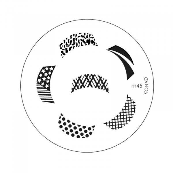 Konad Placa de Imagem M45 para Carimbo de Unha Stamping Nail Art - Konad