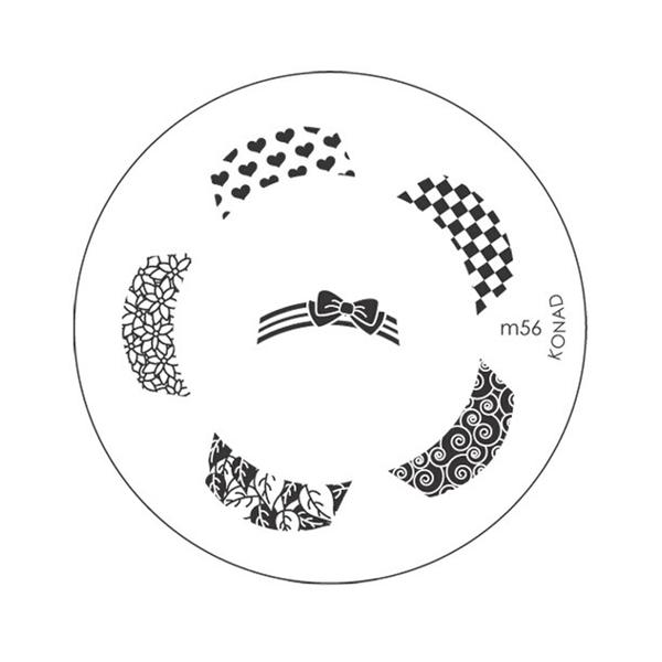Konad Placa de Imagem M56 para Carimbo de Unha Stamping Nail Art - Konad