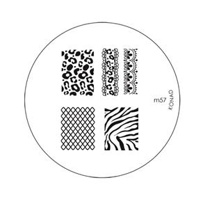 Konad Placa de Imagem M57-1 para Carimbo de Unha Stamping Nail Art