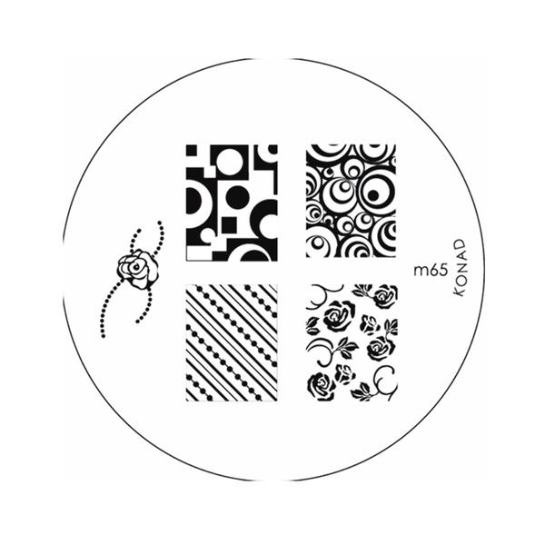 Konad Placa de Imagem M65 para Carimbo de Unha Stamping Nail Art - Konad