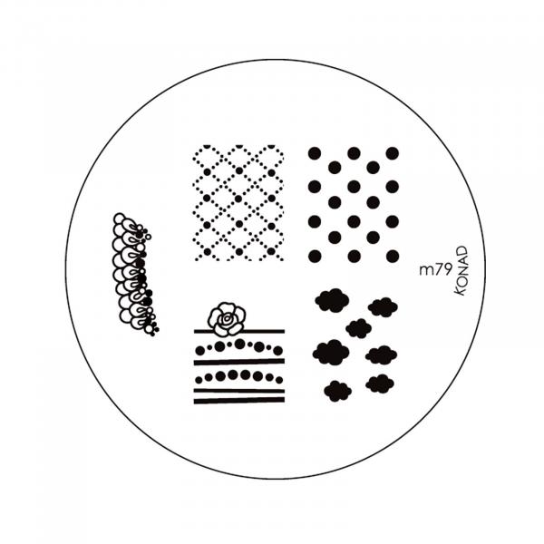Konad Placa de Imagem M79 para Carimbo de Unha Stamping Nail Art - Konad