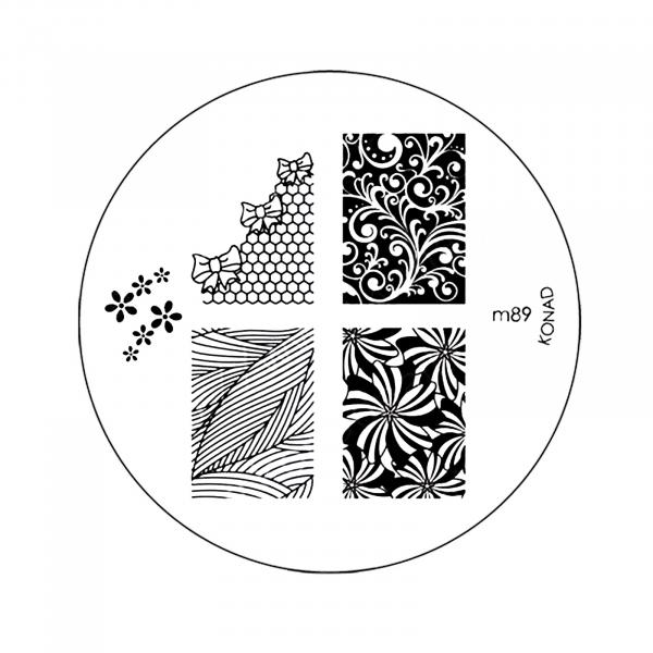 Konad Placa de Imagem M89 para Carimbo de Unha Stamping Nail Art - Konad
