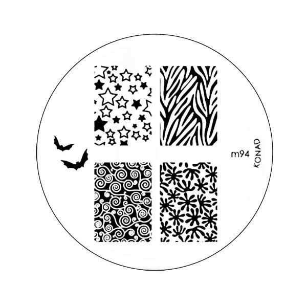 Konad Placa de Imagem M94 para Carimbo de Unha Stamping Nail Art - Konad