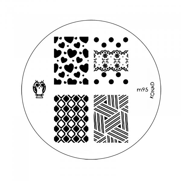 Konad Placa de Imagem M95 para Carimbo de Unha Stamping Nail Art - Konad