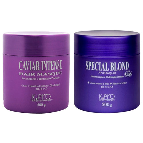 Kpro Special Blond e Caviar Intense Máscara Tratamento 500g