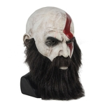 Kratos God Of War Com Barba Mascara Cosplay Latex Realista