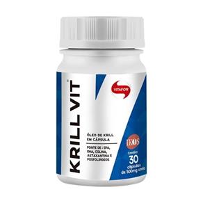 Krill Vit 500mg 30 Cápsulas - Vitafor, 500mg, 30 Cápsulas - Vitafor - 500mg - Sem Sabor