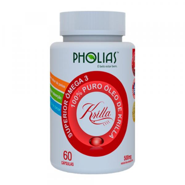 Krilla 500 Mg com 60 Cápsulas - Pholias
