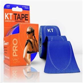 KT Tape Pro 20 Tiras Sintética Pre Cortadas Azul Escuro