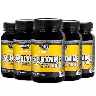 L-Glutamine 1000mg - 5x 120 Cápsulas - Unilife