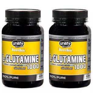 L-Glutamine 1000mg - 2x 120 Cápsulas - Unilife