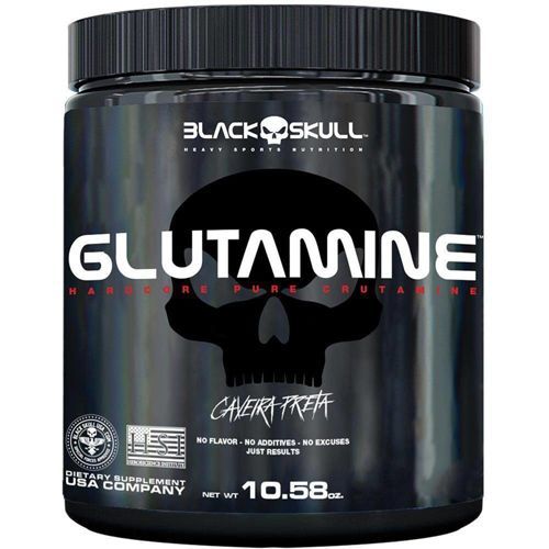 L-Glutamine - Sem Sabor 300g - Black Skull
