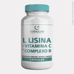 L Lisina 500mg + Vitamina C 100mg + Complexo B - 60 CÁPSULAS