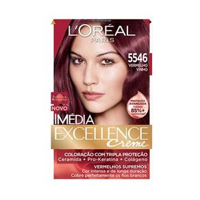 L`Oréal Imédia Excellence Coloração Creme - 5546 Vermelho Vinho