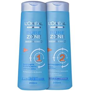 L`Óreal Kit Limpeza Profunda Pure Zone 2x200ml (2 Produtos)