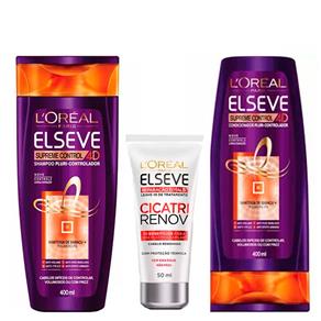 L?Oréal Paris Elseve Supreme Control Kit - Shampoo + Leave-In + Ganhe Condicionador Kit