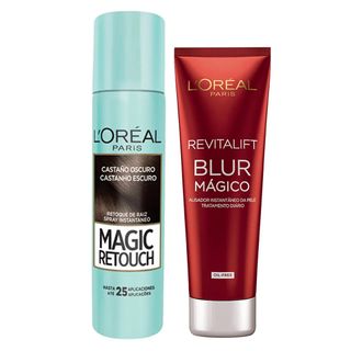 L’Oréal Paris Magic Blur Kit - Corretivo Castanho Escuro + Aperfeiçoador Kit