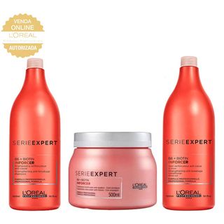L’Oréal Professionnel Inforcer Anti-Quebra Kit - Shampoo 1,5L + Condicionador 1,5L + Máscara Kit