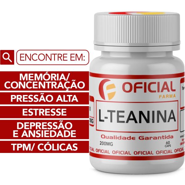 L-Teanina 200Mg 60 Cápulas - Oficialfarma