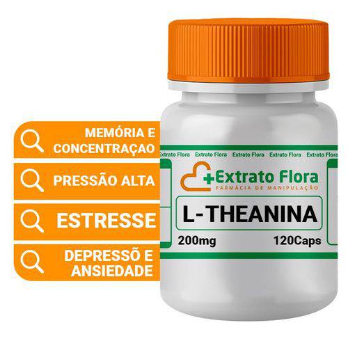 L-theanina 200mg Manipulado 120 Cápsulas