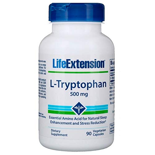L Triptofano Tryptophan 500mg (90 VCaps) Life Extension